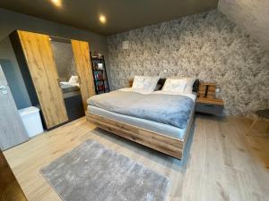 Postel nebo postele na pokoji v ubytování Haus Lotusblüte