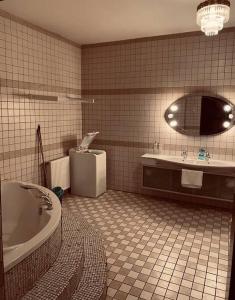 A bathroom at soukromý apartmán Přemysl