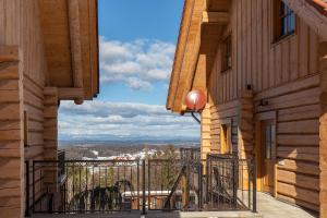 Svalir eða verönd á Biochalet Haus 1