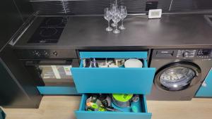 Η κουζίνα ή μικρή κουζίνα στο Apartament Gabi