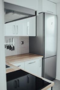Kuchyň nebo kuchyňský kout v ubytování Apartament Harmony