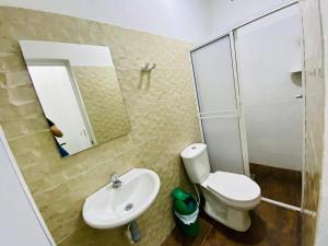 Ένα μπάνιο στο Hotel Villa Paraguay