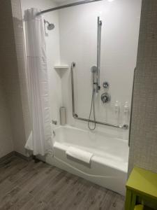 a bathroom with a shower and a bath tub at Hampton Inn By Hilton Kingston in Kingston