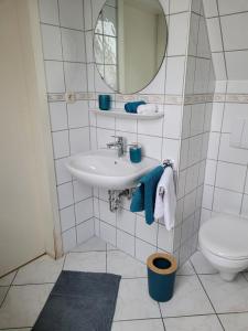 Koupelna v ubytování Ostseeträume
