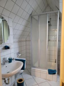 Koupelna v ubytování Ostseeträume