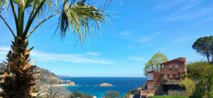 a house on a hill next to the ocean at Torre con vistas in Tossa de Mar