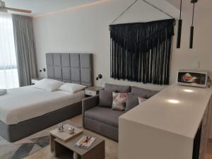 Ένα ή περισσότερα κρεβάτια σε δωμάτιο στο Estudio nuevo y cómodo