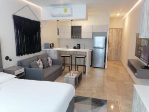 Η κουζίνα ή μικρή κουζίνα στο Estudio nuevo y cómodo