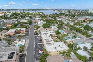 an aerial view of a city with a river at Waves 18 in St Pete Beach