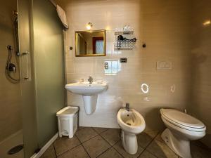 Koupelna v ubytování B&B Il Leccio