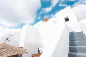 a view of the facade of a building at Cilon Suites Santorini in Imerovigli