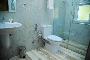 Koupelna v ubytování Sobaya Hotel