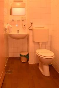 a bathroom with a toilet and a sink at Hotel Art in Senj