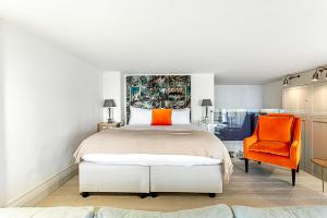 Llit o llits en una habitació de Gorgeous Airconditioned Marylebone Studio