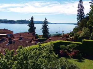 a view of a lake from a house at Villanuvola in Meina
