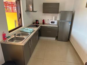 a small kitchen with a sink and a refrigerator at Mana - SRFB 2 in Mana +9 photos