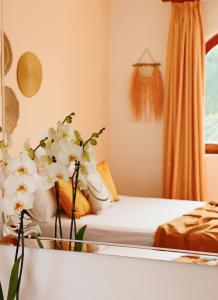 Кровать или кровати в номере Hotel Villa Margarit