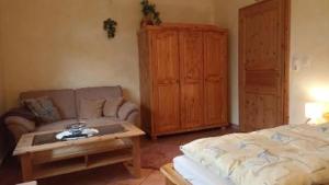 Postel nebo postele na pokoji v ubytování Ferienwohnung an der Elbe