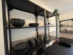 Kuchyň nebo kuchyňský kout v ubytování Fewo am Schlosspark + 3 fotografie