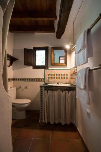 a bathroom with a sink and a toilet at Cortijo La Viñuela in Atalbéitar