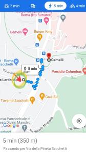 Ptičja perspektiva objekta Gemelli-San Pietro-Trastevere-casa con posto auto