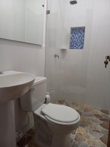 Kupatilo u objektu Hotel Santa Fe del Parque