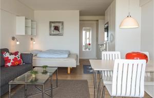 阿灵厄Stunning Apartment In Allinge的带沙发和桌子的客厅