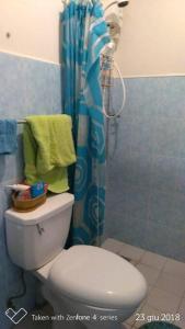 a bathroom with a toilet and a shower at Unit Near SM City,Gaisano Mall of Cebu,Robinsons Galleria in Cebu City