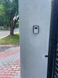 a door with a socket on the side of a building at Solace Unit in Phalaborwa