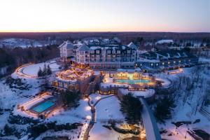 an aerial view of a resort in the snow at JW Marriott The Rosseau Muskoka Resort & Spa in Minett