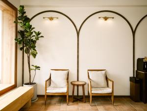 Istumisnurk majutusasutuses Soli Hospitale 宿里旅行舍