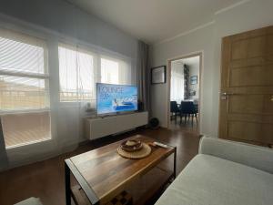 TV a/nebo společenská místnost v ubytování Andel apartment with terrace