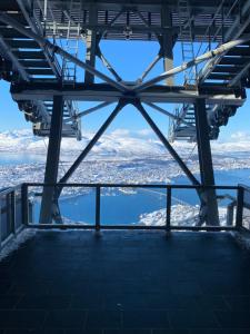 a view from the top of the observation tower at Apartment Tromsdalen. Tromsø in Tromsø