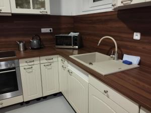 Kuchyňa alebo kuchynka v ubytovaní Apartmány Svatá
