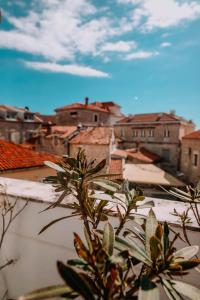 - une vue sur la ville depuis le toit d'un bâtiment dans l'établissement Villa Casa di Pietra - Budva Old town, à Budva