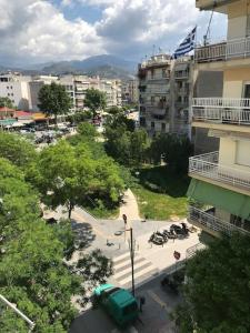 an aerial view of a city with buildings and a street at Sweet Home Serres premium living in Serres