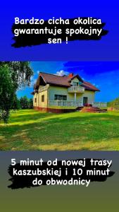 una imagen de una casa con las palabras "ciudad baracoa oscila asimétrica" en BIG BED JACUZZI, PRIVATE SAUNA AND CINEMA, en Dobrzewino