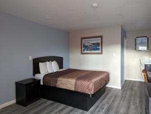 1 dormitorio con 1 cama en una habitación en BEST MOTEL en Barstow