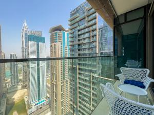Balkón nebo terasa v ubytování High Floor - Beautiful 1BR Dubai Marina Gate