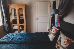 New and cosy apartment on a farm tesisinde bir ranza yatağı veya ranza yatakları