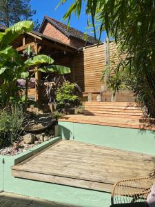 a wooden walkway in front of a house at Fairhaven 