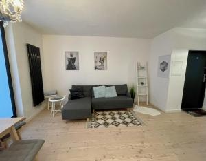 a living room with a couch and a table at Niezapominajek in Opole