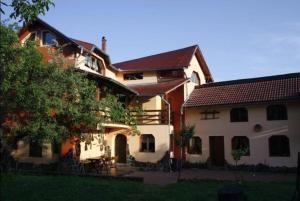 una casa grande con un árbol delante en Arts and Crafts Guesthouse, en Baia-Sprie