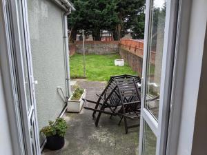a view of a patio from a window at 3 Newton Street in Bristol