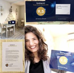 Certifikát, hodnocení, plakát nebo jiný dokument vystavený v ubytování Domo All'Antico Borgo