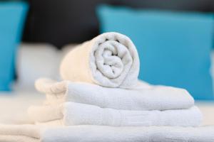 Postel nebo postele na pokoji v ubytování Hotel Portmán