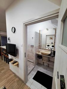 Luna Apartman tesisinde bir banyo