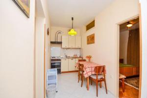 Kuchyň nebo kuchyňský kout v ubytování Apartments Jelica
