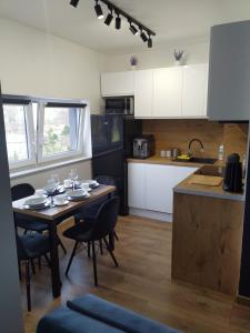 Kuchyň nebo kuchyňský kout v ubytování Apartament Zuza w Wiśle