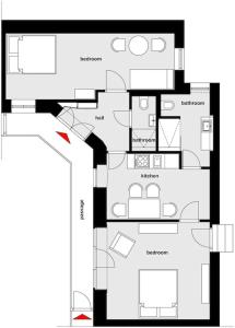 Plán poschodí v ubytovaní Klarahome 2 Bedroom Apartment